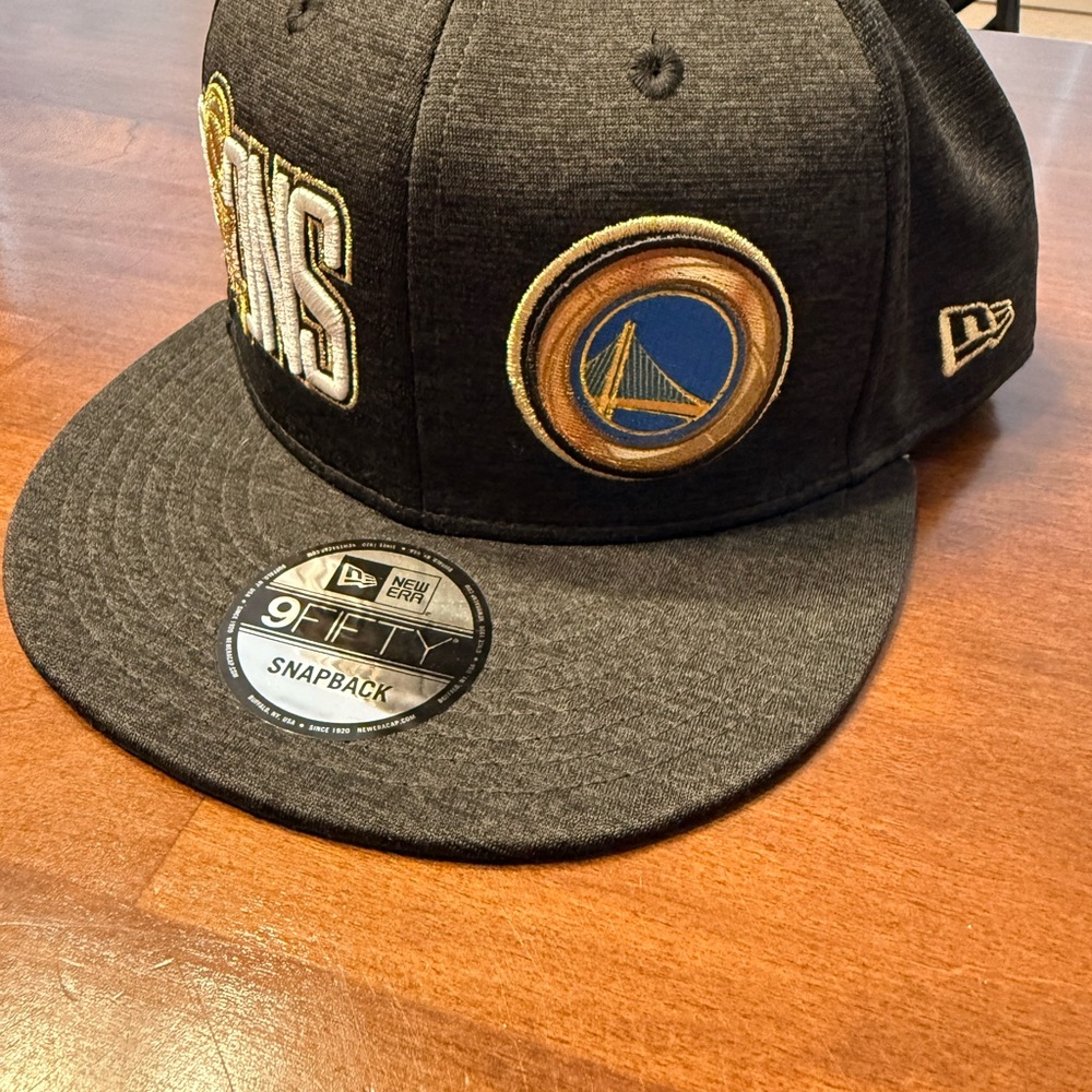 New Era Black Heather Golden State Warriors 2017 NBA Championship Patch Snapback